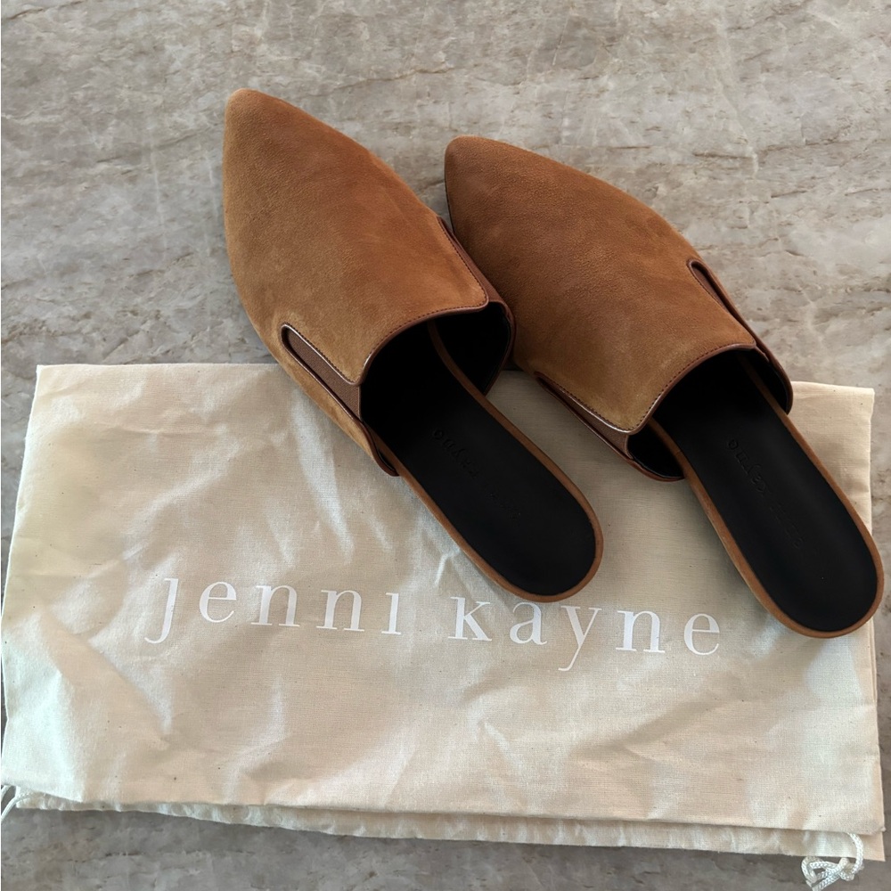 NWOT Jenni Kayne Brown Suede Mules size 39